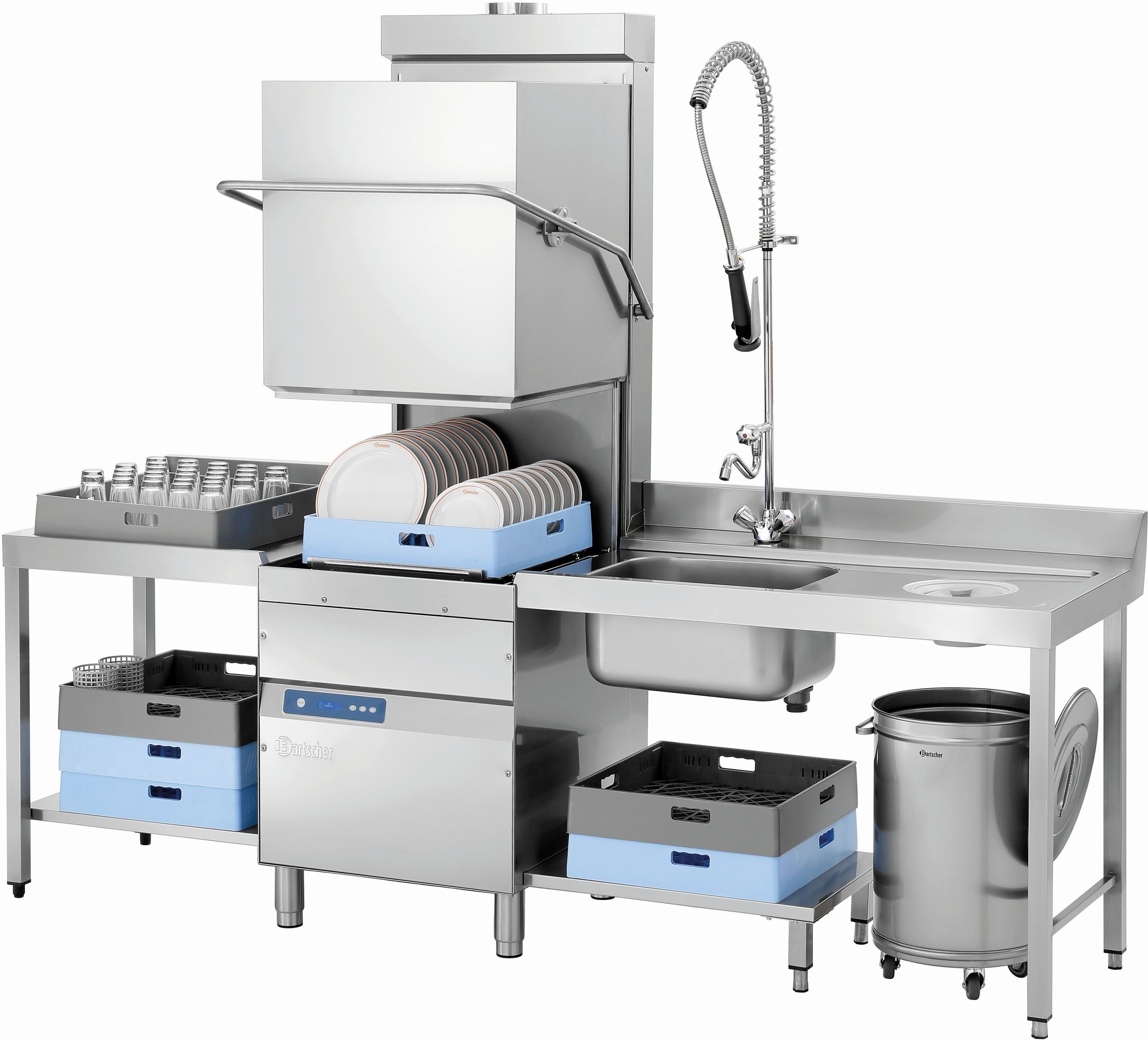 Bartscher Lave-vaisselle a capot DS 2500eco avec pompe de vidange et doseur de detergent de lavage Bartscher Lave-vaisselle a capot DS 2500eco avec pompe de vidange et doseur de detergent de lavage