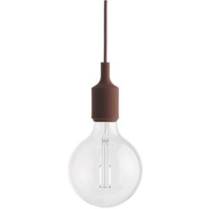 Suspension Muuto E27-Suspension avec ampoule LED Ø12,5cm Rouge