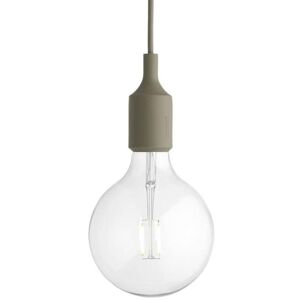 Suspension Muuto E27-Suspension avec ampoule LED Ø12,5cm Vert