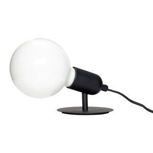 Lampe a poser Hubsch AMPOULE DE TABLE-Lampe de table avec ampoule Metal H10cm Noir