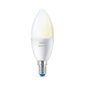 Ampoule Wiz FLAMME-Ampoule LED connectee E14 4.9W=40W 470lm dimmable blanc chaud blanc froid Ø3.9cm Blanc