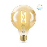 Ampoule Wiz GLOBE-Ampoule LED connectée filament E27 6.7W=50W 640lm dimmable blanc chaud blanc froid Ø9.5cm Orange