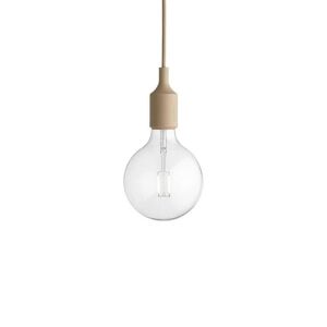 Muuto Suspension Muuto E27-Suspension avec ampoule LED Ø12,5cm Beige