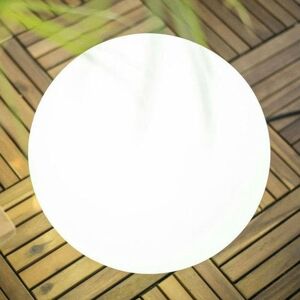 Deco lumineuse exterieur New Garden BULY-Lampe baladeuse d'exterieur RGB solaire rechargeable Ø30cm Blanc