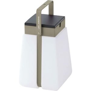 Lanterne exterieur Les Jardins TINKA BUMP-Lanterne d'exterieur LED solaire Polypropylene/Aluminium H25cm 300 Lumens Beige