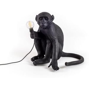 Lampe a poser exterieur Seletti MONKEY-Lampe a poser d'exterieur Singe assis avec abat-jour H32cm Noir