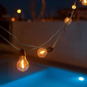 Guirlande lumineuse exterieur New Garden ALLEGRA-Guirlande lumineuse d'exterieur 10 lumieres LED 5m raccordable Beige