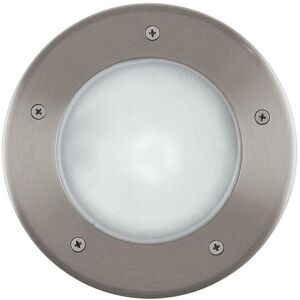 Spot exterieur Eglo RIGA-Spot d'exterieur encastrable rond Metal Ø17cm Argente