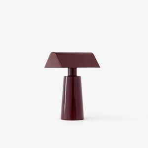 & Tradition Lampe à poser extérieur & Tradition CARET-Baladeuse sans fil d'extérieur avec Variateur Métal H22cm Rouge