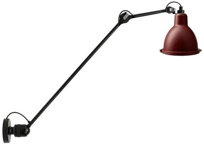 DCW Editions Applique murale extérieur DCW Editions Lampe Gras N°304 XL 75-Applique d'extérieur Inox L112cm Rouge