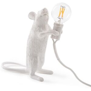 Seletti Lampe à poser Seletti MOUSE-Lampe à poser Souris debout câble USB H14cm Blanc