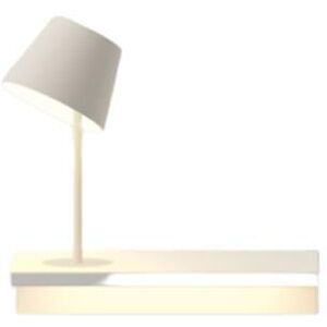 Vibia Applique murale Vibia SUITE-Applique murale avec étagère Droite Acier/Poly H29cm Blanc