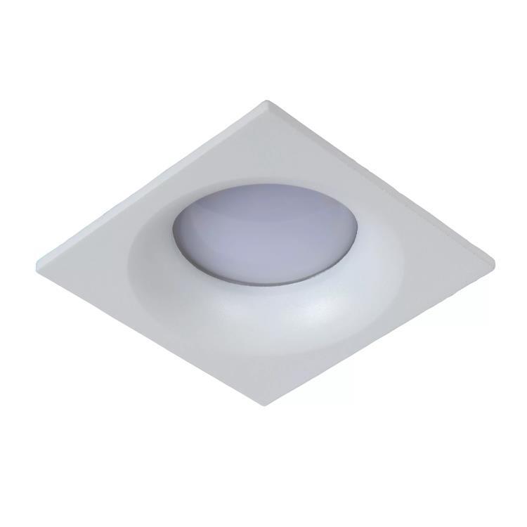 Spot Lucide ZIVA-Spot encastrable salle de bain carré L8.5cm Blanc