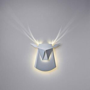 Applique murale Popup Lighting DEER HEAD-Applique LED Cerf avec prise L39cm Argente