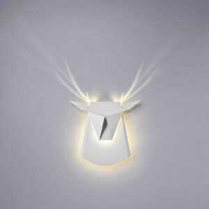 Applique murale Popup Lighting DEER HEAD-Applique LED Cerf avec prise L39cm Blanc