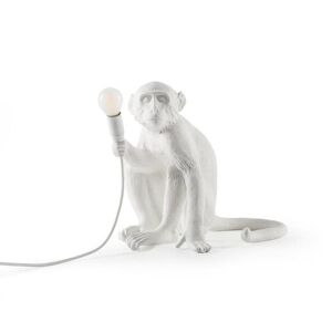 Lampe a poser Seletti MONKEY-Lampe a poser Singe assis H32cm Blanc