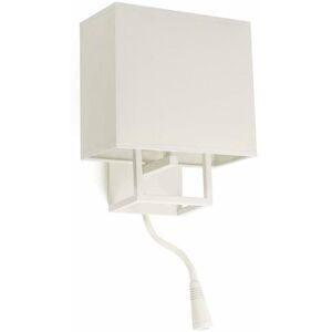 Applique murale Faro VESPER-Applique murale avec liseuse LED H45cm Blanc