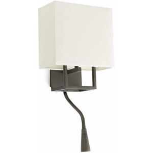 Applique murale Faro VESPER-Applique murale avec liseuse LED H45cm Marron