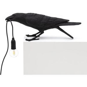 Lampe a poser Seletti BIRD-Lampe a poser Oiseau Penche H10,5cm Noir