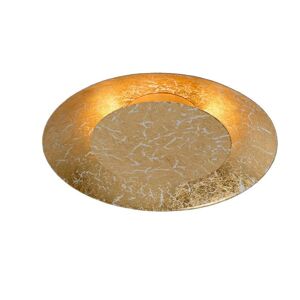 Plafonnier Lucide FOSKAL-Plafonnier LED rond en metal Ø21.5cm Laiton