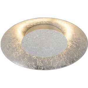 Plafonnier Lucide FOSKAL-Plafonnier LED rond en metal Ø34.5cm Argente