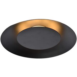 Plafonnier Lucide FOSKAL-Plafonnier LED rond en metal Ø34.5cm Noir