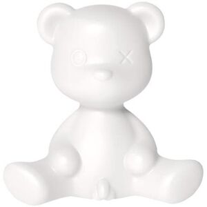 Veilleuse lumineuse Qeeboo TEDDY BOY-Lampe a poser LED Ourson Polyethylene H32cm Blanc