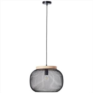 Suspension Brilliant GIADA-Suspension Metal/Bois Ø40cm Noir