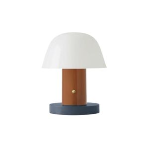 Lampe a poser & Tradition SETAGO-Lampe sans fil LED rechargeable avec variateur H22cm Marron