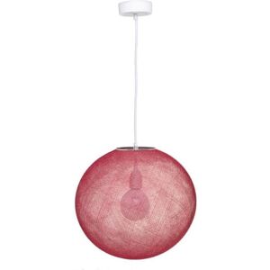 Suspension La Case de Cousin Paul GLOBE LIGHT-Suspension Globe fil tisse Ø36cm Rouge