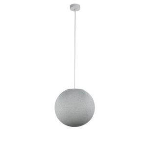 Suspension La Case de Cousin Paul GLOBE S-Suspension en Fils tresses avec cable et rosace Ø31cm Gris