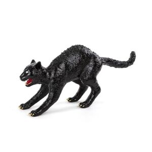 Lampe a poser Seletti CUJO THE CAT-Lampe a poser LED sans fl & Tactile Chat Resine L70cm Noir