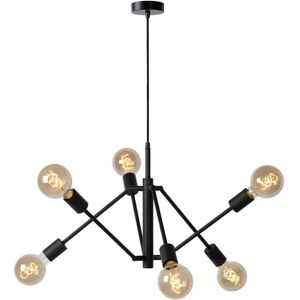 Suspension Lucide LESTER-Suspension 6 lumieres orientable H177cm Noir