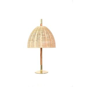 Lampe a poser Mediterranean Objects AMÀ-Lampe a poser Laiton/Rotin H56cm Beige