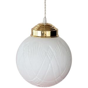 Suspension Vanity Boum PRECIEUSE-Suspension Verre/Laiton Ø20cm Blanc