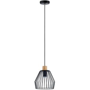 Suspension Paulmann CAMEO-Suspension Metal/Bois H 11cm Noir