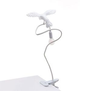 Lampe a poser Seletti SPARROW CUISING-Lampe a pince Resine Hauteur ajustable Blanc