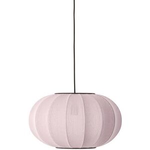 Suspension Made By Hand KNIT WIT OVAL-Suspension ovale polyester tricote Ø45cm Rose