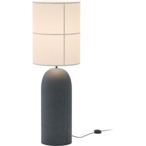 Lampadaire Robin RANIA-Lampe de Sol Ciment/Tissu H115cm Gris