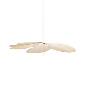 Suspension Georges L'ORIGINELLE-Suspension Coton/Laiton Ø80cm avec tige 100cm Rose