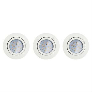Spot Eglo TEDO-Kit 3 Spots LED encastrables et orientables Ø8cm 105° Blanc
