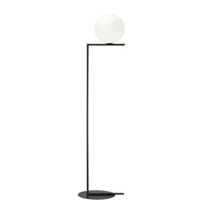 Lampadaire Flos IC F2-Lampadaire Verre H185cm Noir