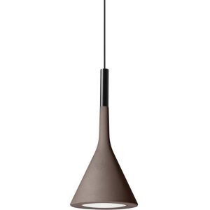 Suspension Foscarini APLOMB-Suspension Ciment ampoule LED Ø16,5cm Marron