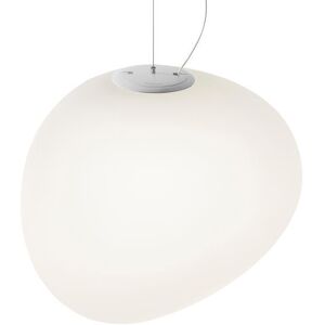 Suspension Foscarini GREGG GRANDE-Suspension Metal & Verre Souffle Ø47cm Blanc