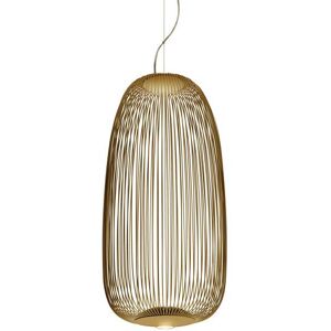 Suspension Foscarini SPOKES 1-Suspension LED Fils de Fer H71cm Dore