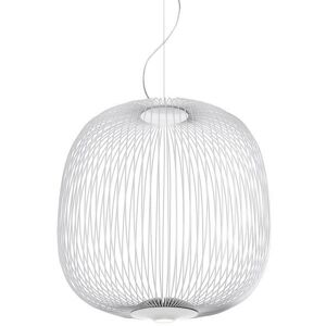 Suspension Foscarini SPOKES 2-Suspension LED Fils de Fer Variateur H52,5cm Blanc