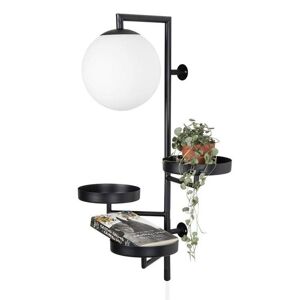 Applique murale Globen Lighting ASTORIA-Applique murale avec tablettes H62cm Noir