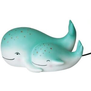 House Of Disaster Veilleuse lumineuse House Of Disaster BABY AND MUM BABY WHALE-Lampe à poser LED baleines Résine H12.5cm Bleu