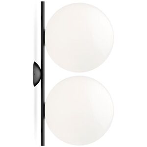 Flos Applique murale Flos IC-Applique murale/Plafonnier 2 lumières Métal/Verre H62cm Noir