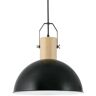 Suspension Faro MARGOT-Suspension Dome Métal & Bois Ø41,5cm Noir